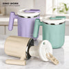 450ml Stainless Steel Insulated Thermos Mug with Lid and Handle (Random Color)