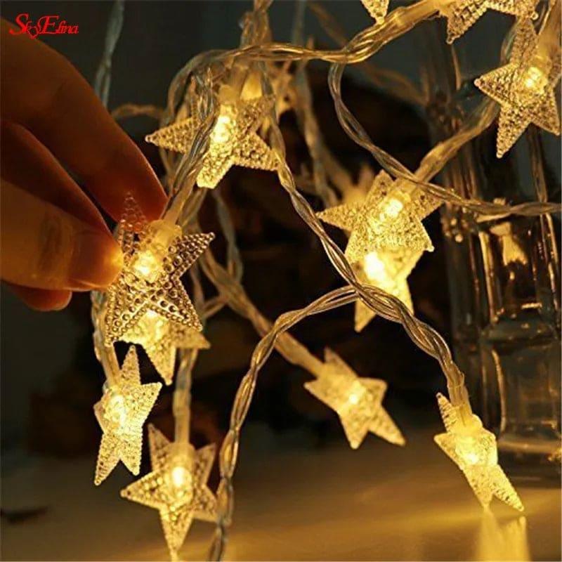 20 LED Star Curtain Lights for Decoration - Clarify.pk