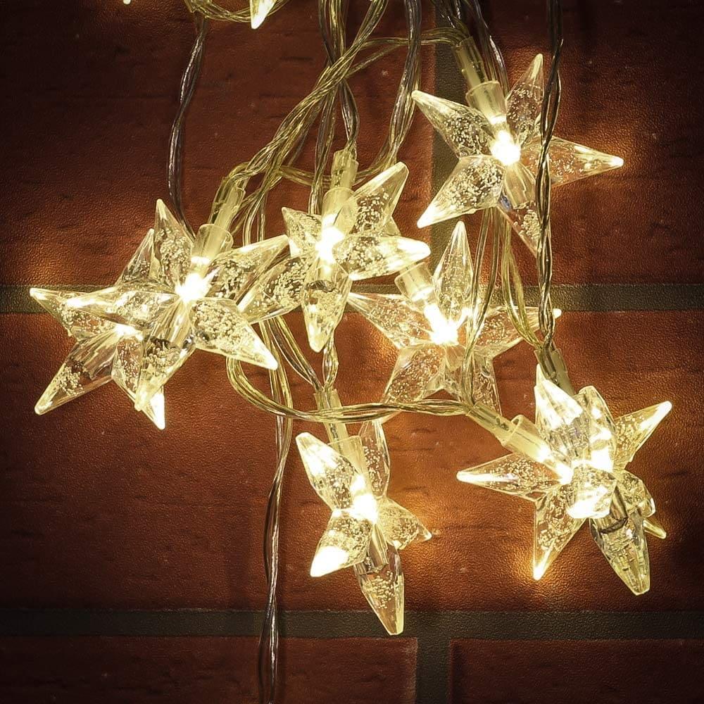 20 LED Star Curtain Lights for Decoration - Clarify.pk