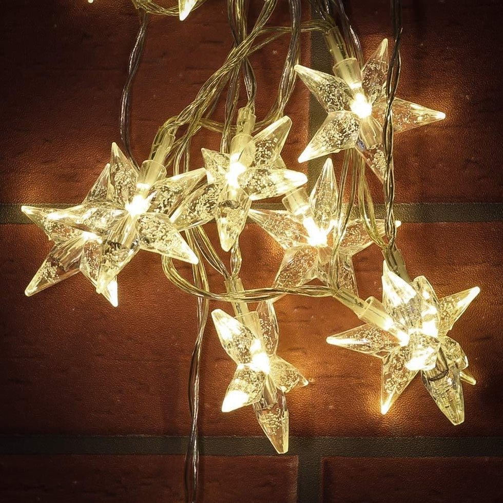 20 LED Star Curtain Lights for Decoration - Clarify.pk