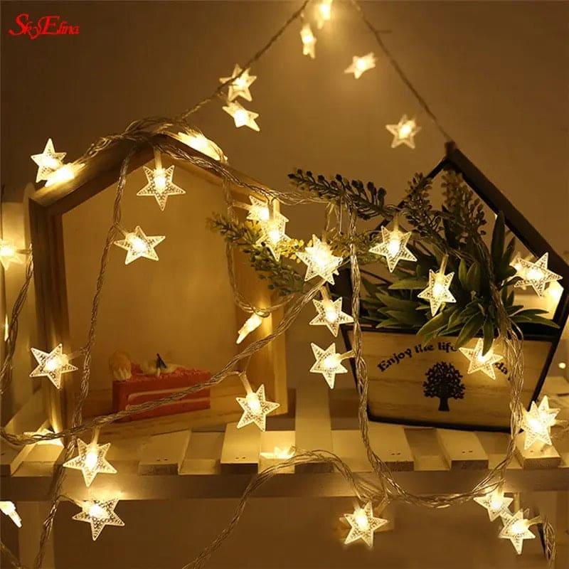 20 LED Star Curtain Lights for Decoration - Clarify.pk