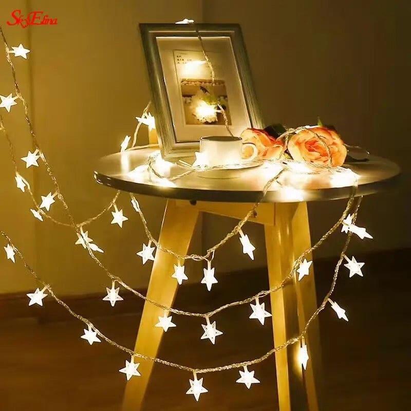 20 LED Star Curtain Lights for Decoration - Clarify.pk
