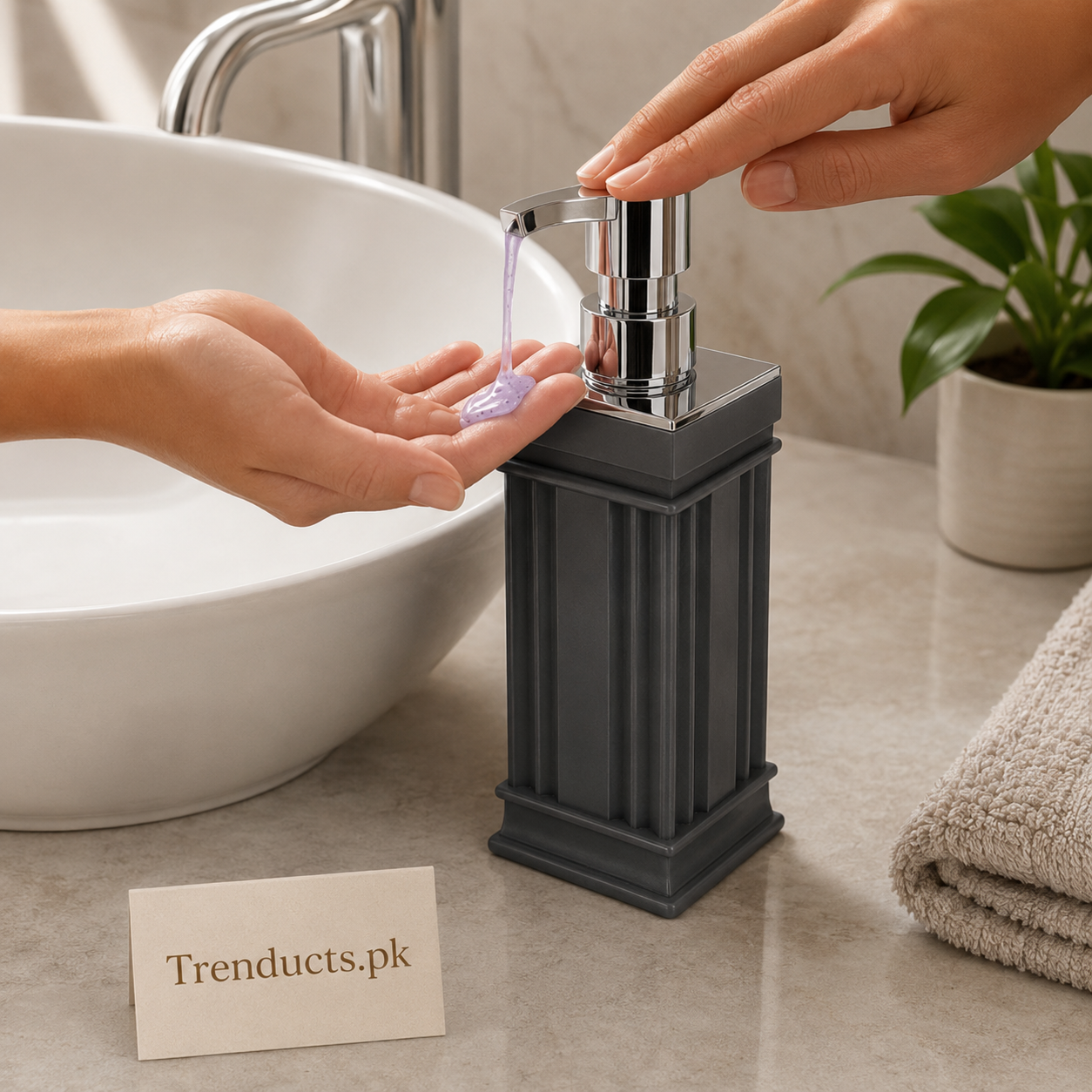 Square Column Refillable Liquid Soap Dispenser (each)