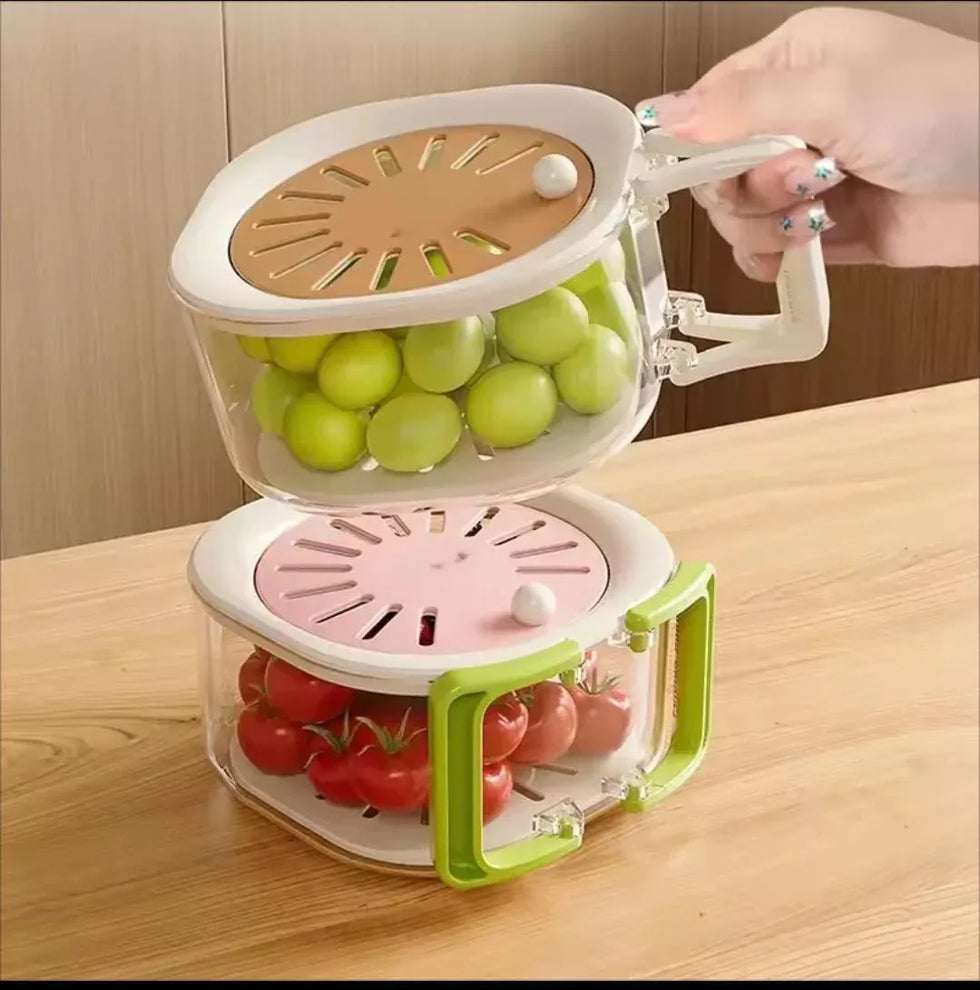 Stackable Kitchen Storage Containers with Lids