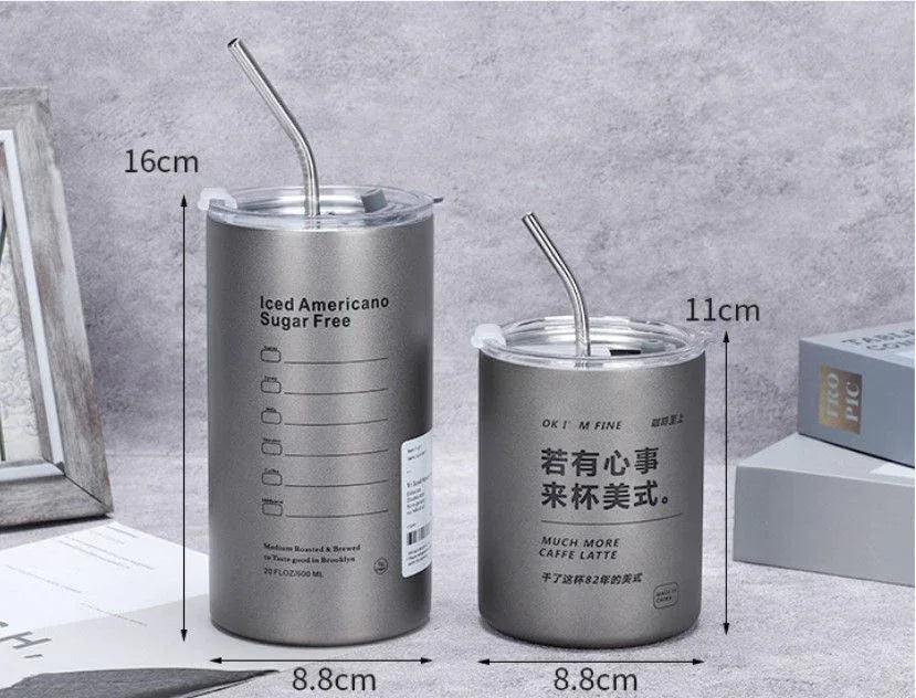 Stainless Steel Coffee Tumbler - Insulated & Durable - Clarify.pk