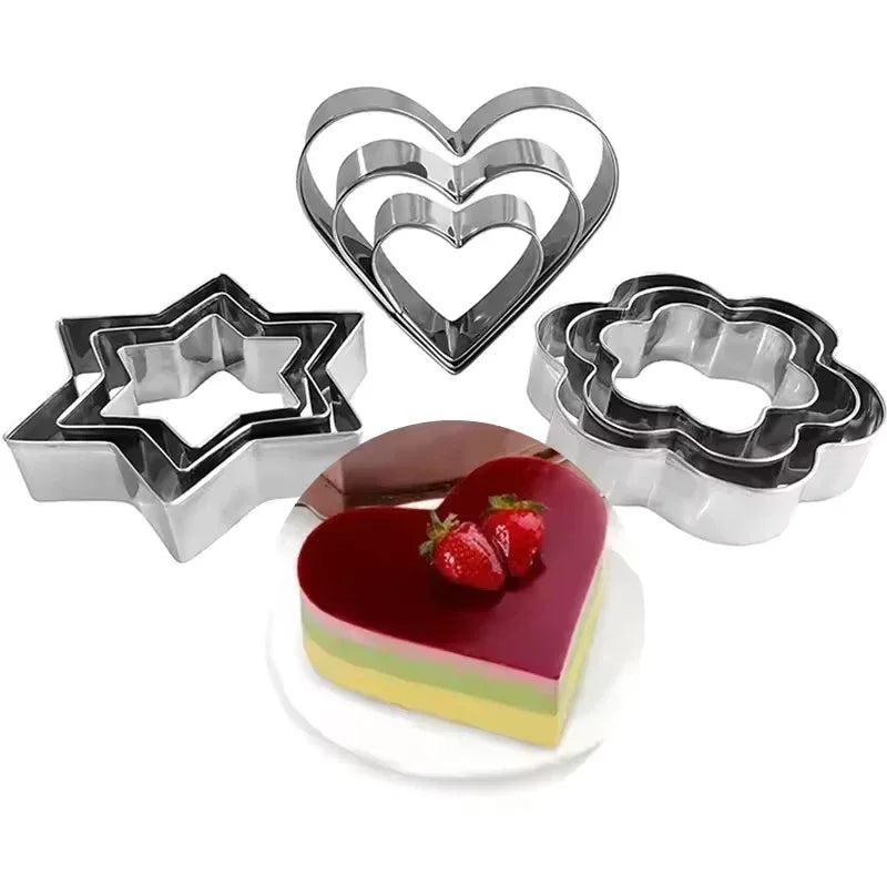 Pack of 12 Stainless Steel Cookie Cutters Set - Clarify.pk