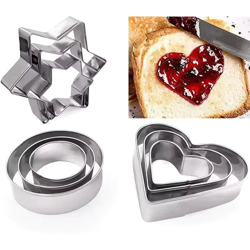 Pack of 12 Stainless Steel Cookie Cutters Set - Clarify.pk