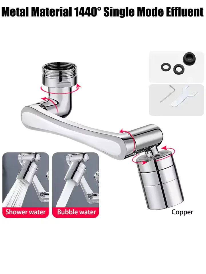 Stainless Steel Faucet Extender with Rotation - Clarify.pk
