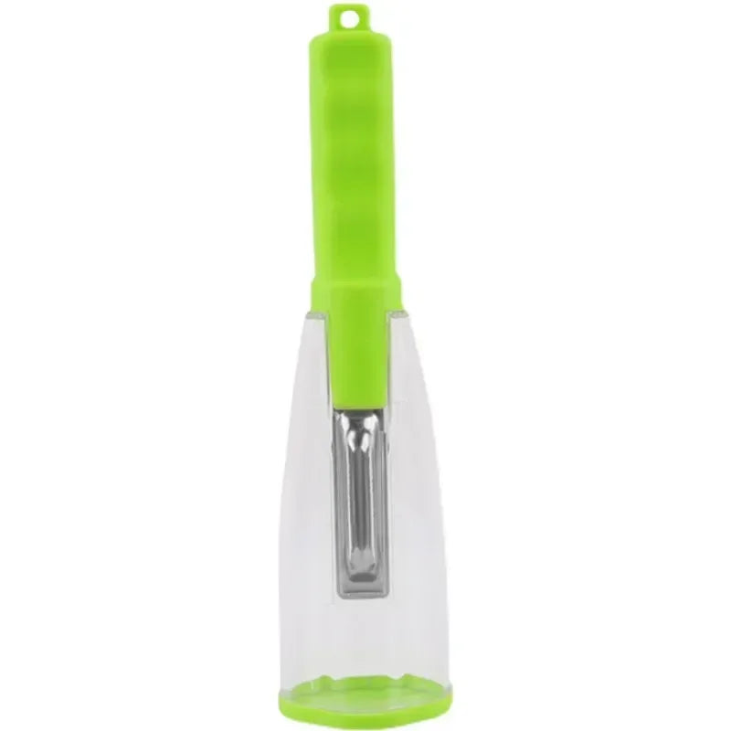 Stainless Steel Fruit Peeler with Storage Box