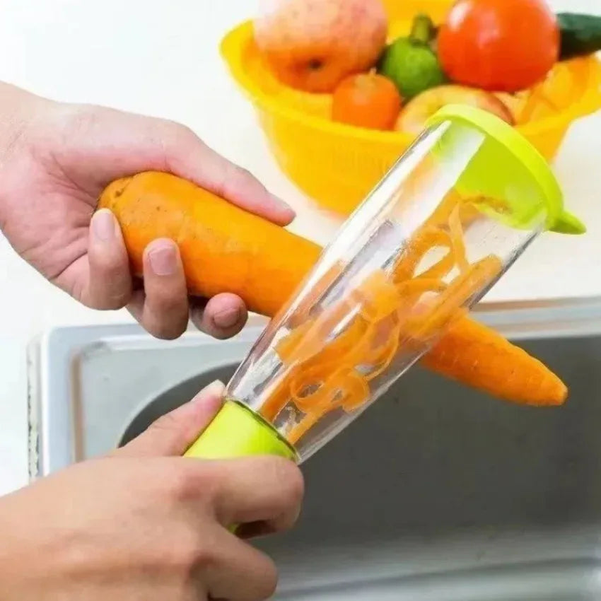 Stainless Steel Fruit Peeler with Storage Box - Clarify.pk