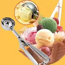 Stainless Steel Ice Cream Scoop - Durable & Easy Use - Clarify.pk