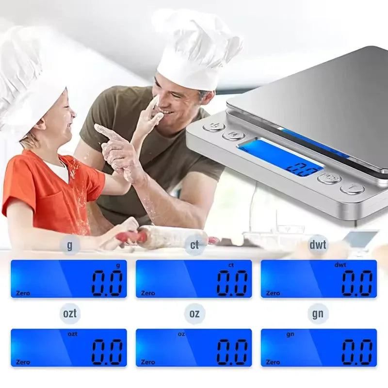 Stainless Steel Kitchen Weighing Scale with LCD