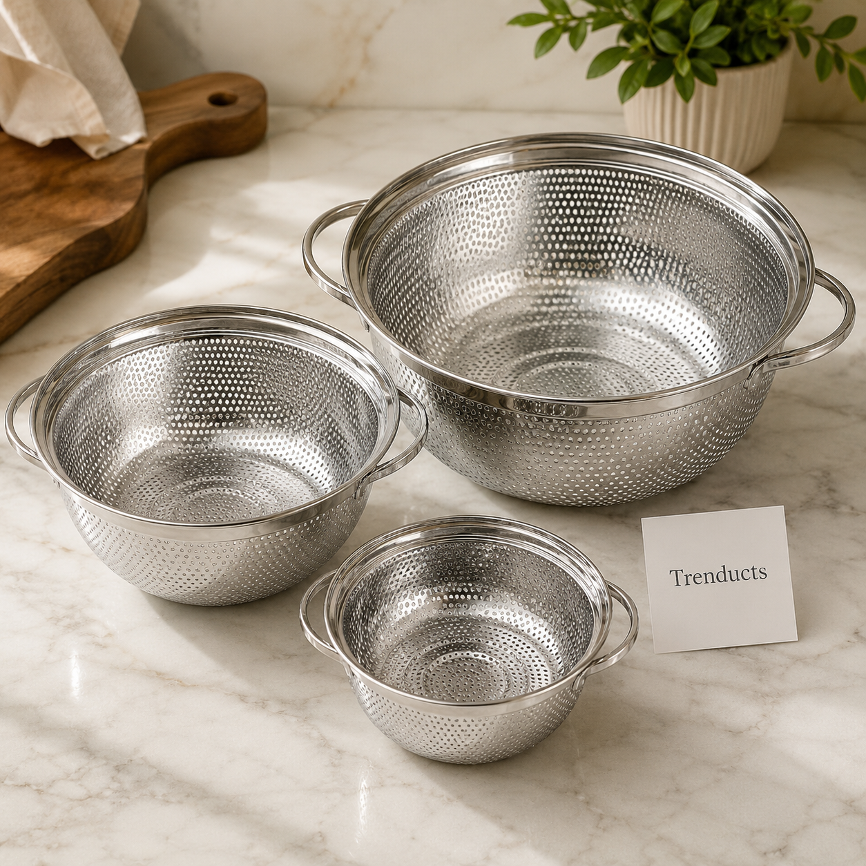 Heavy Gauge Stainless Steel Strainer Collection