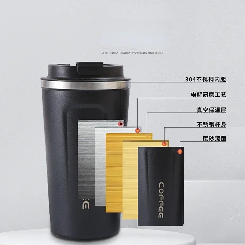 Stainless Steel Thermos Mug - Durable Coffee Cup - Clarify.pk