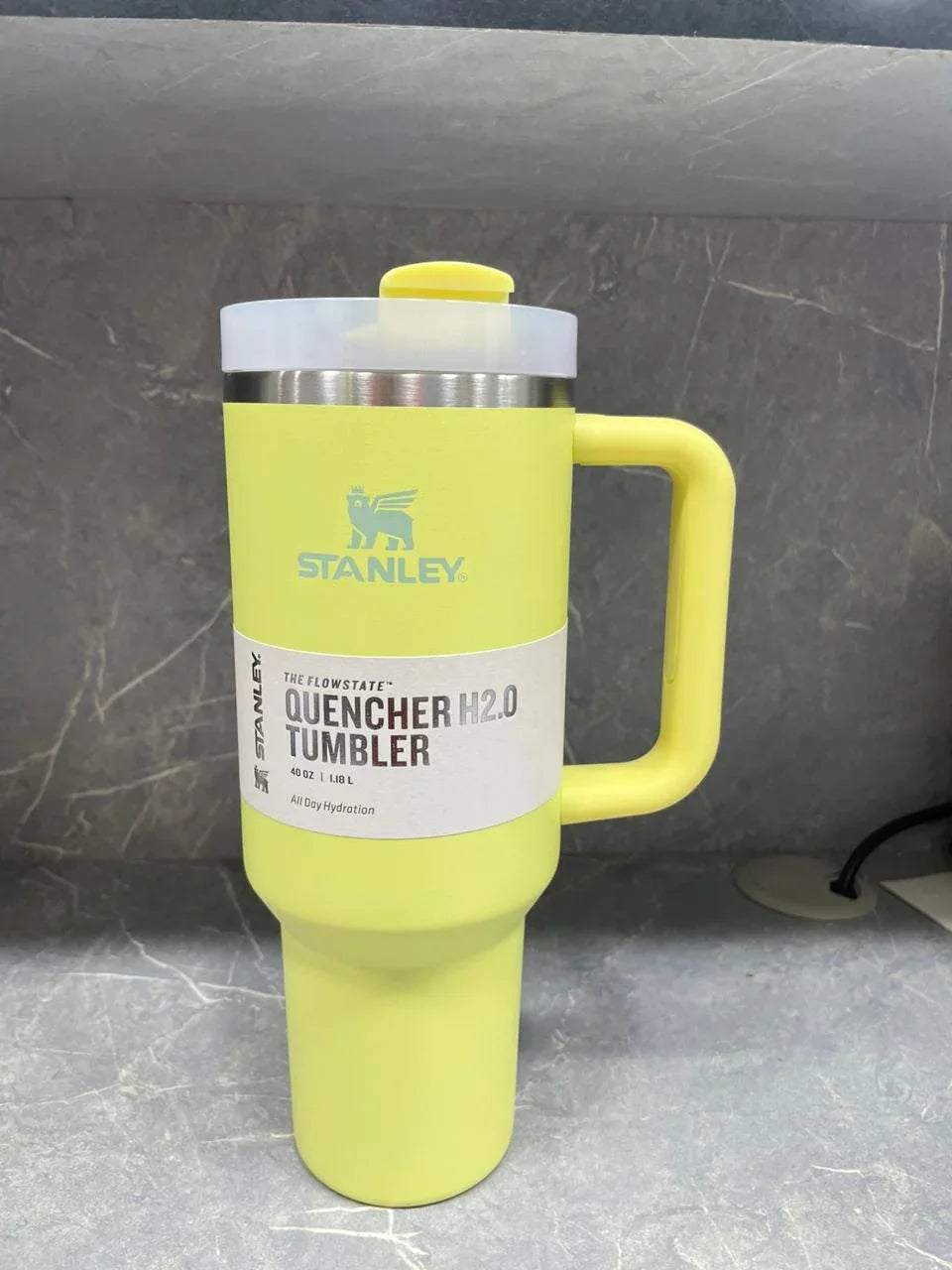 40oz Stainless Steel Tumbler with Handle - Durable & Easy Grip - Clarify.pk