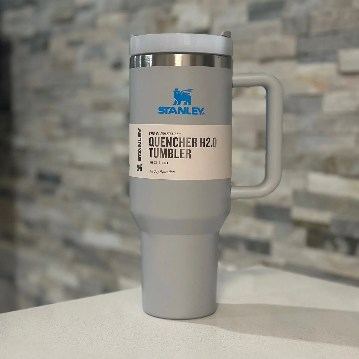 40oz Stainless Steel Tumbler with Handle - Durable & Easy Grip - Clarify.pk