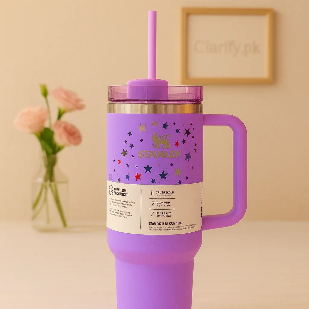 Stanley Insulated Tumbler with Straw - Purple, 24oz - Clarify.pk