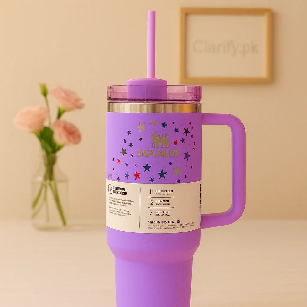 Stanley Insulated Tumbler with Straw - Purple, 24oz - Clarify.pk