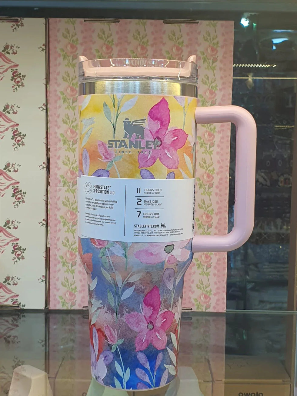 Stanley Quencher Tumbler Floral Design 40oz (1.8L) - Clarify.pk