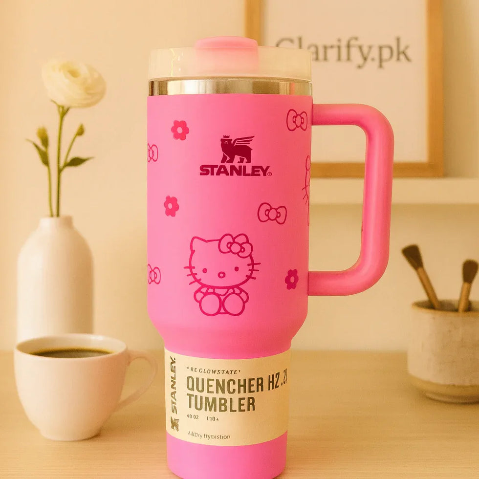 Stanley Quencher Tumbler Pink Hello Kitty 40oz - Clarify.pk