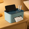 Stylish Tissue Box with Stationery Holder – Multi-Purpose Organizer - Clarify.pk