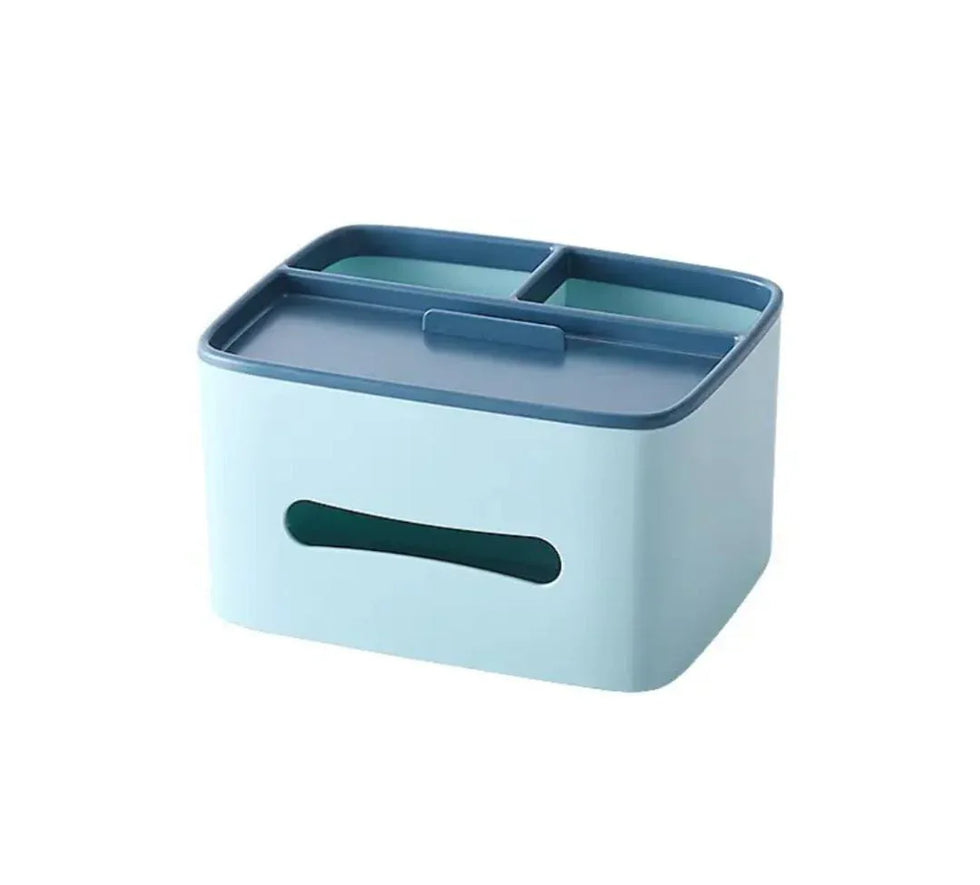 Stylish Tissue Box with Stationery Holder – Multi-Purpose Organizer - Clarify.pk