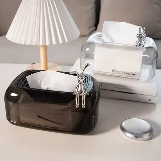 Sunken Tissue Box Organizer with Cute Charm - Clarify.pk