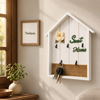 Sweet Home House-Shaped Wooden Key Holder