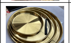 Golden Thali Style Serving Plate Collection