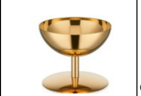 Golden Footed Dessert Ice Cream Cup