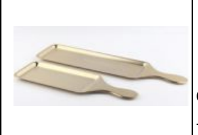Golden Rectangular BBQ Bat Serving Platter