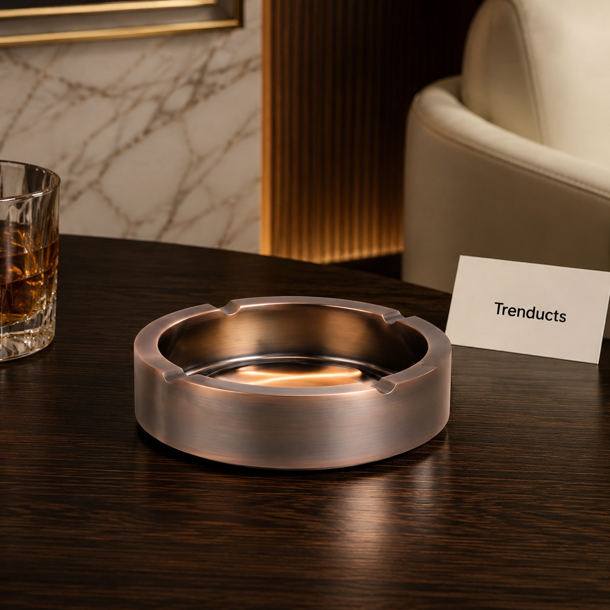 Decorative Metallic Round Ashtray Style Collection