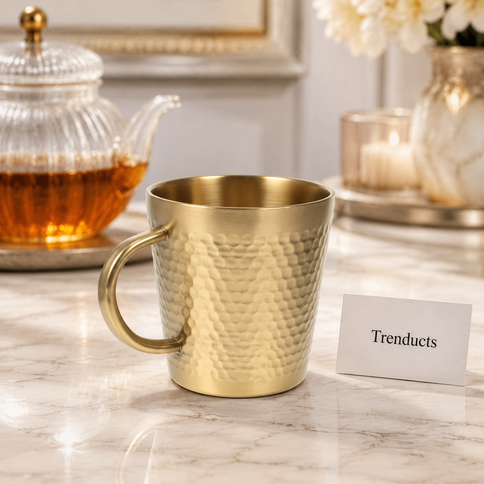Hammered Metallic Tea Cup Style Collection