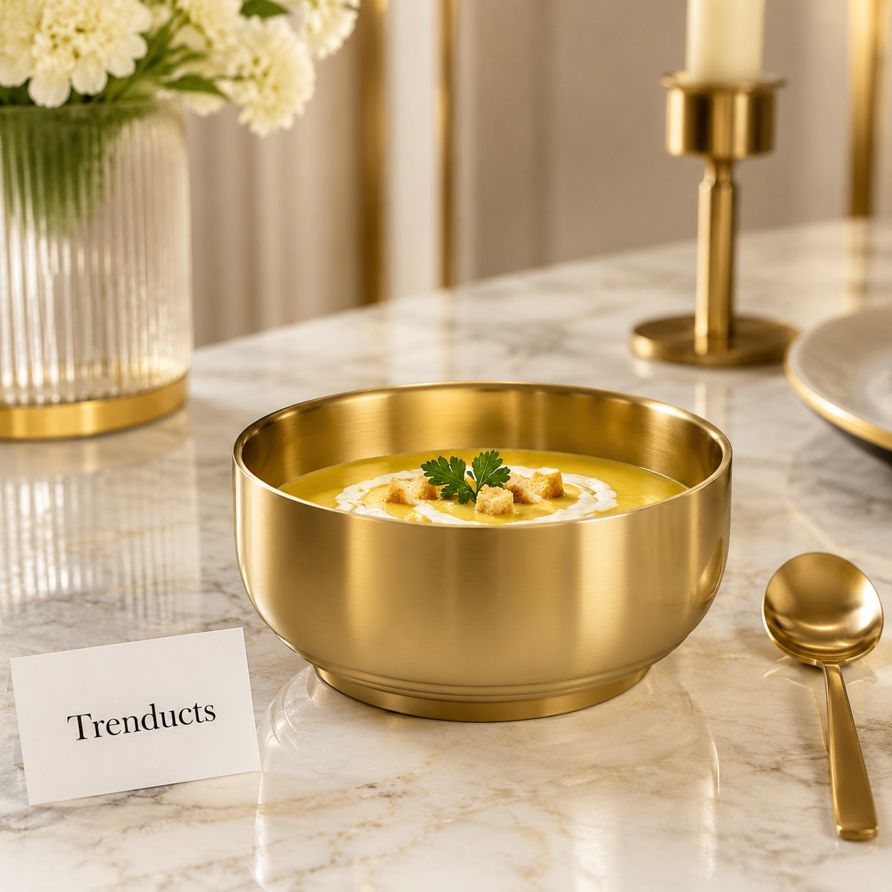 Golden Modern Soup Bowl Style Collection
