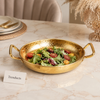 Textured Golden Serving Bowl Size Collection