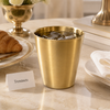 Elegant Golden Plain Tumbler Glass 350ml