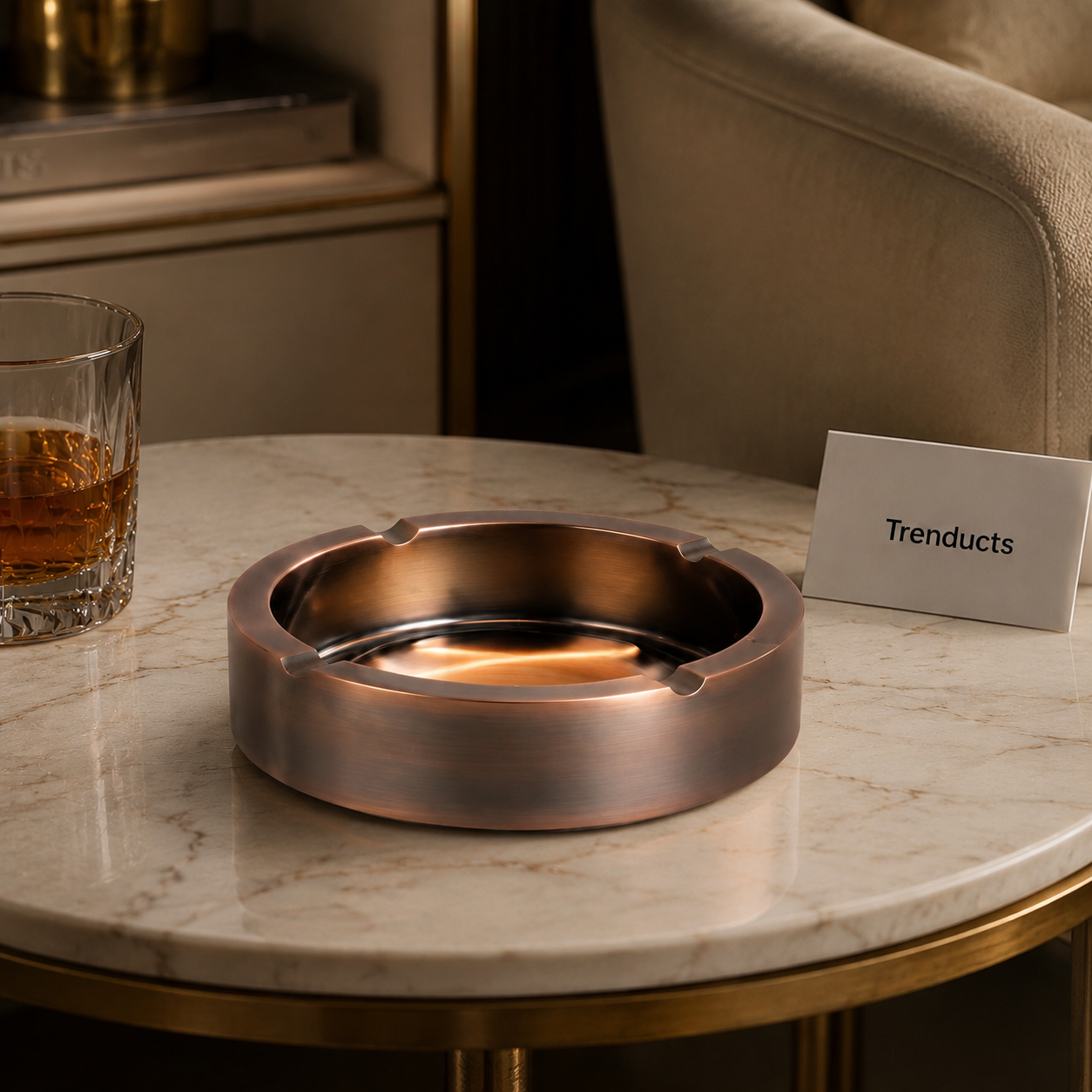 Decorative Metallic Round Ashtray Style Collection