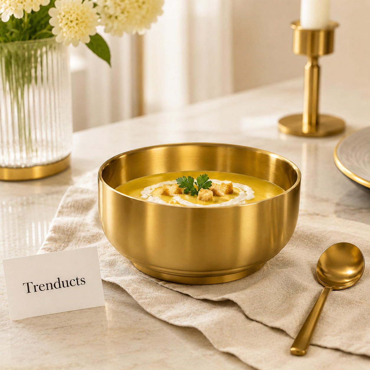 Golden Modern Soup Bowl Style Collection