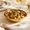 Textured Golden Serving Bowl Size Collection