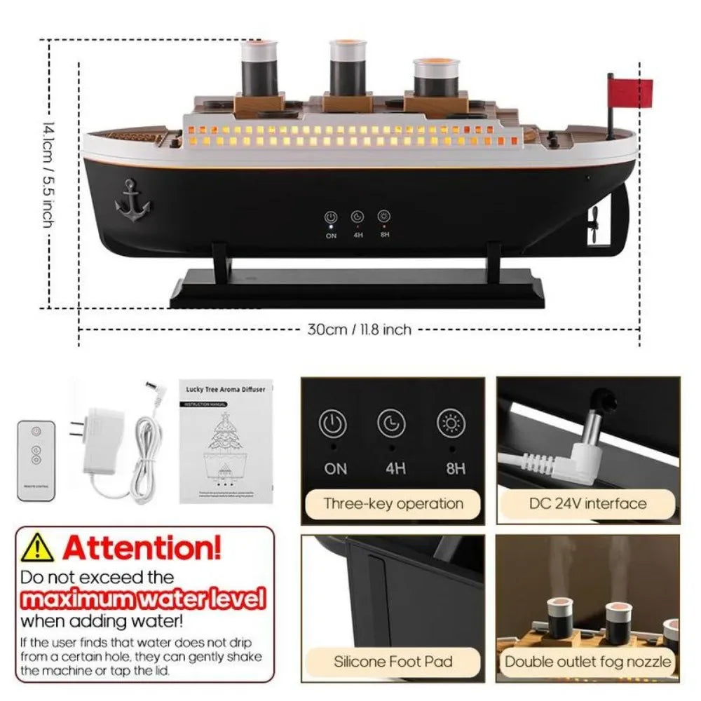 Premium Titanic Ship Humidifier - Clarify.pk