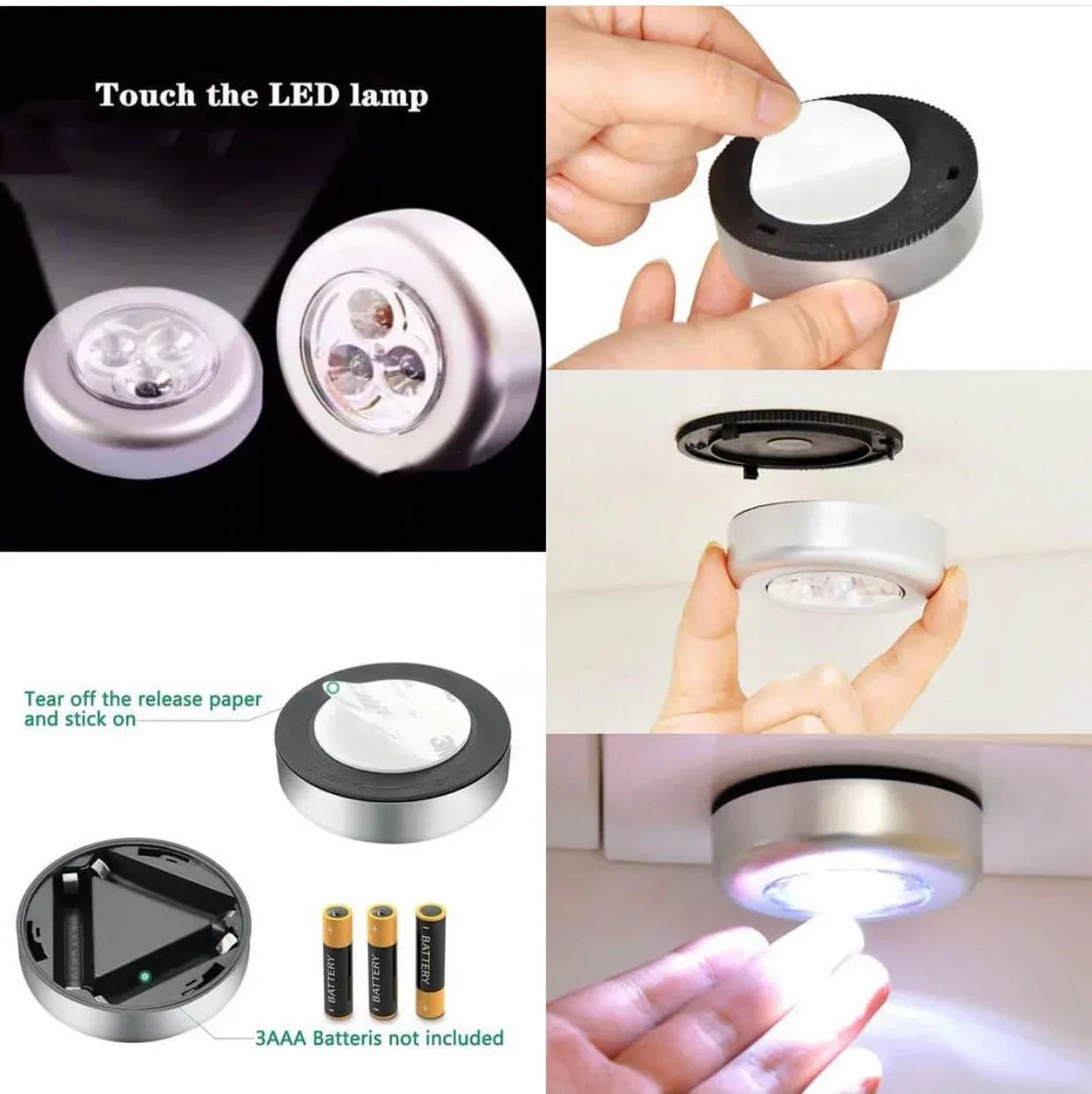 Touch Type Car Reading Light with LEDs - Clarify.pk