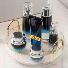 360 Rotating Makeup Organizer with Gold Handles - Clarify.pk
