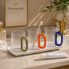 Transparent Bathroom Cup with Stylish Handle
