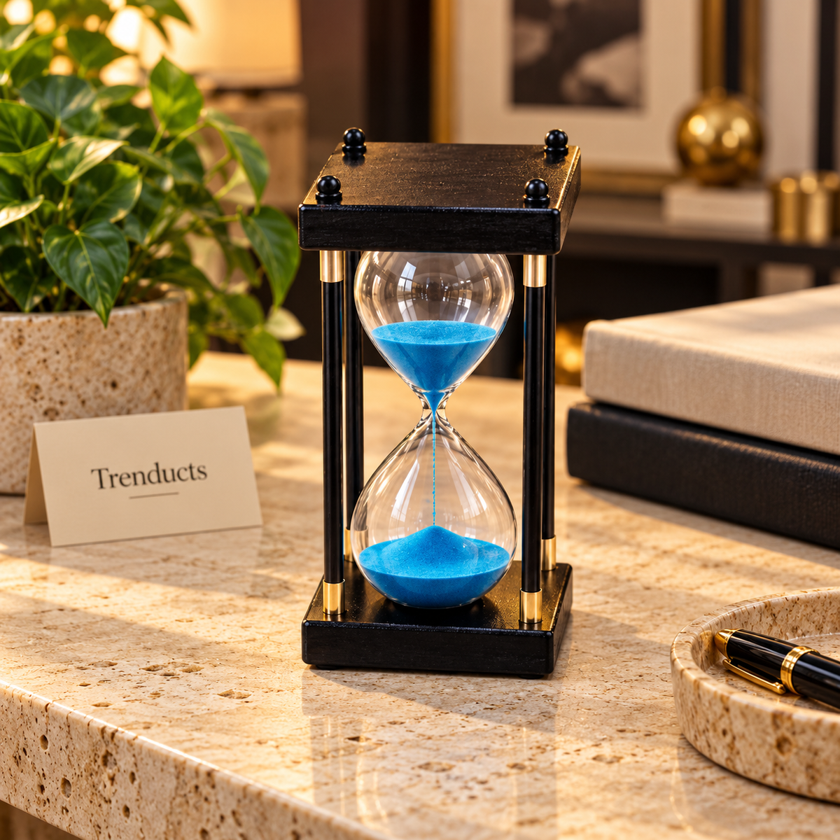 30 Minute Wooden Hourglass Sand Timer for Desk