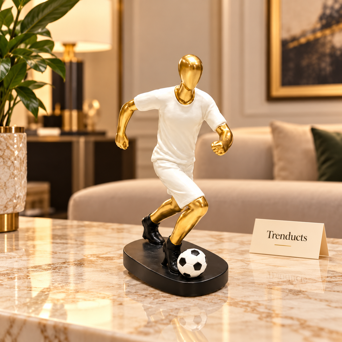Football Player Decorative Figurine for Sports Decor