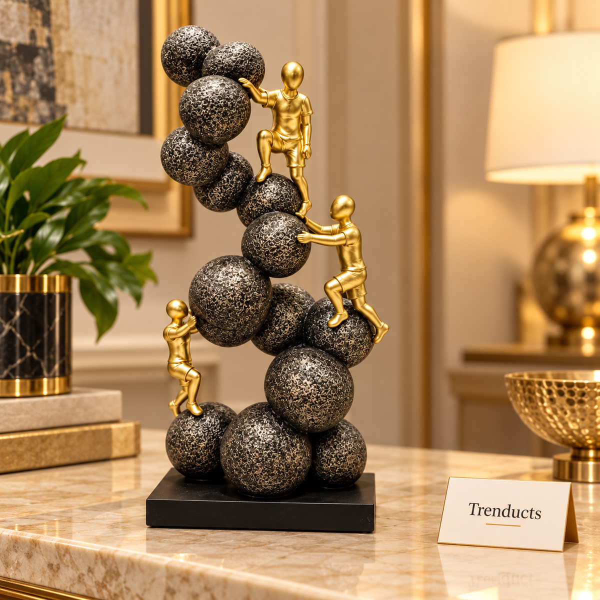 Climbing Men Growth Motivational Showpiece for Office Decor