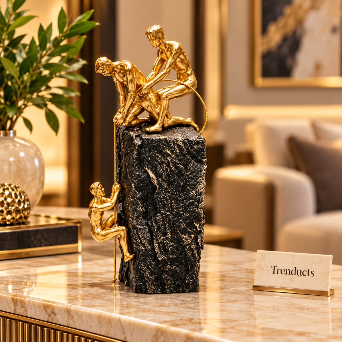 Together We Rise Teamwork Decorative Showpiece for Office