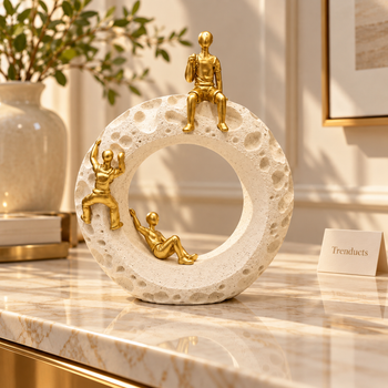 Modern Circular Art Figure Sculpture styled luxury lifestyle image