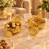 Golden Carriage Double Bowl Dry Fruit Serving Tray