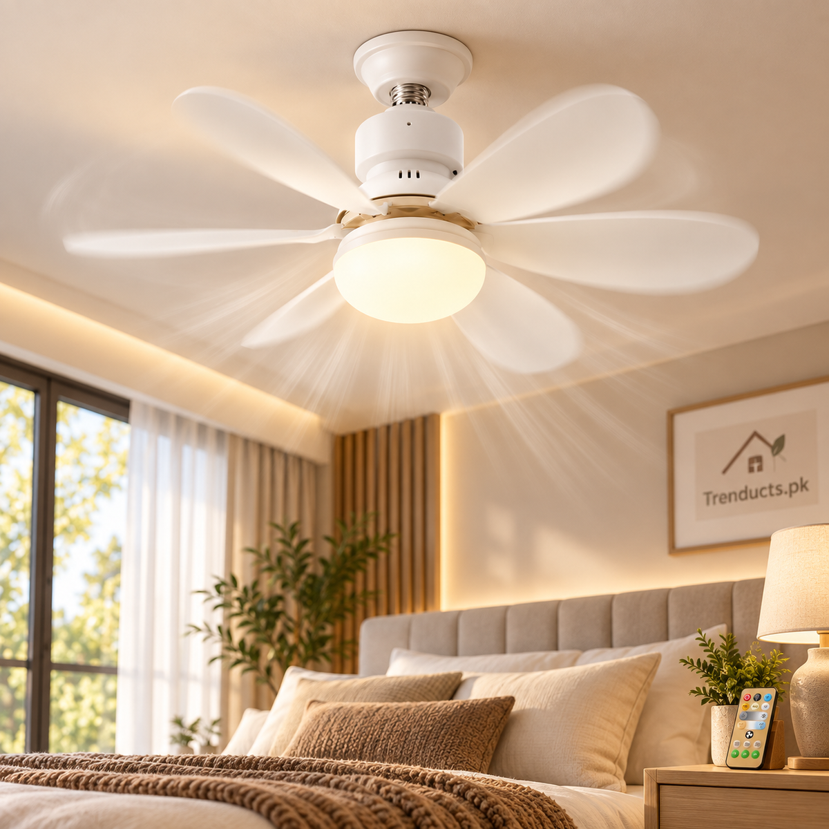 2-in-1 LED Ceiling Fan Light with Remote